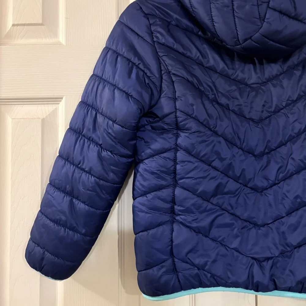 Eddie Bauer Kids reversible Puffer Jacket in Navy and Aqua